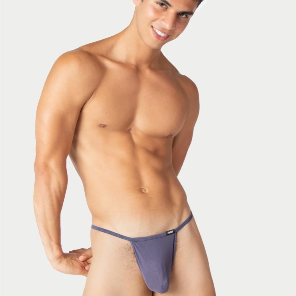 Men's Gray Underwear Thong